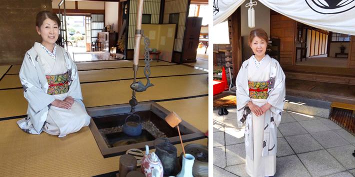 2025年10月和とわ着物で楽しもう会で米沢市の上杉伯爵邸をおとづれた際の画像